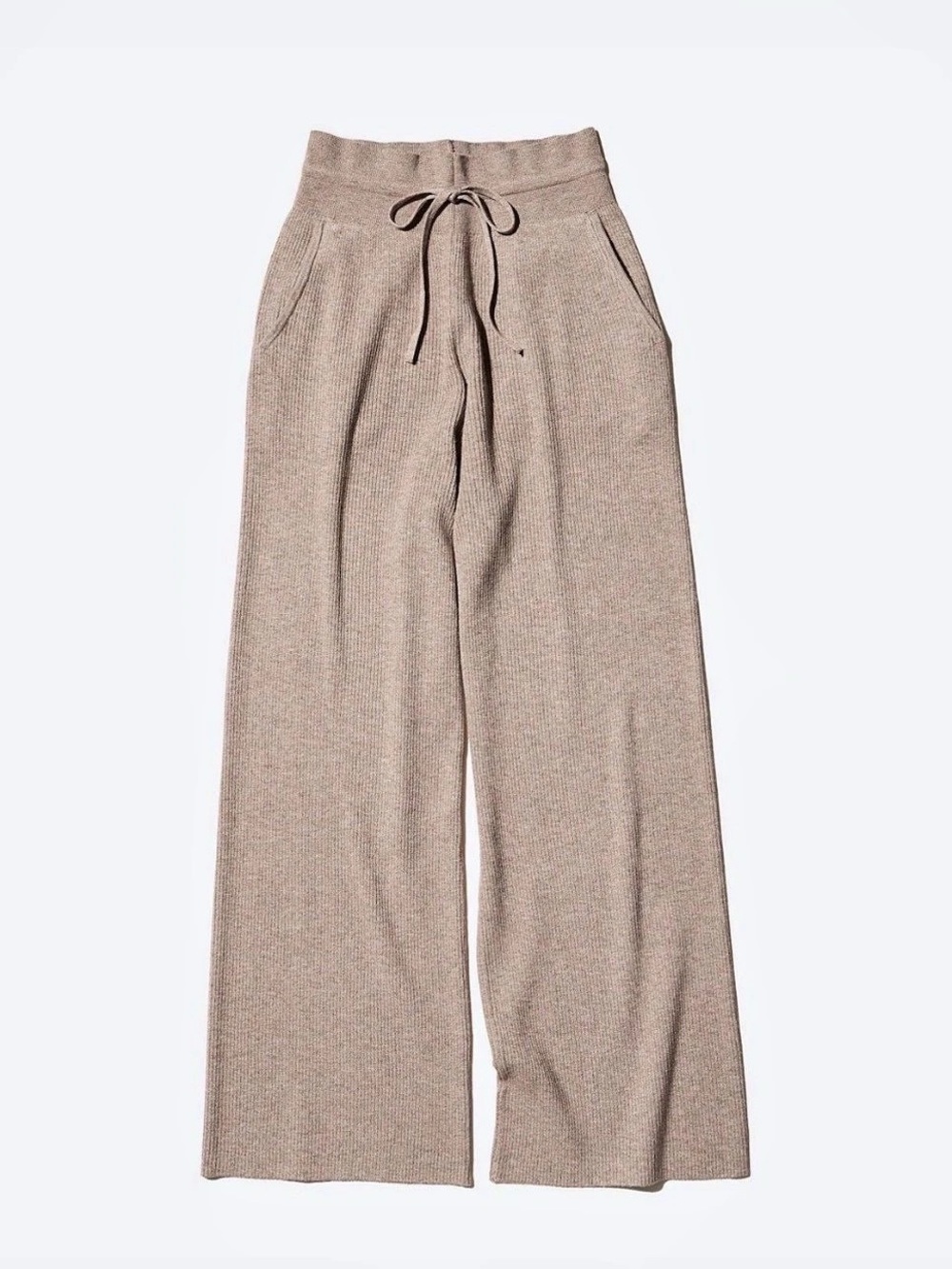 UNIQLO Ribbed Wide Pants Wide Khaki Size Medium